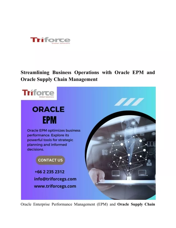 streamlining business operations with oracle