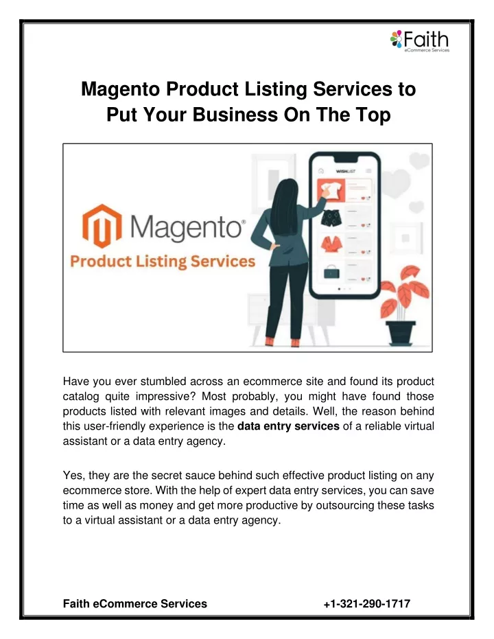 magento product listing services to put your