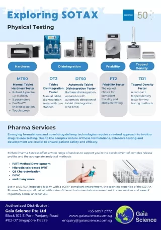 SOTAX Pharmaceutical Testing System