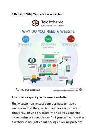 5 Reasons Why You Need a Website ?