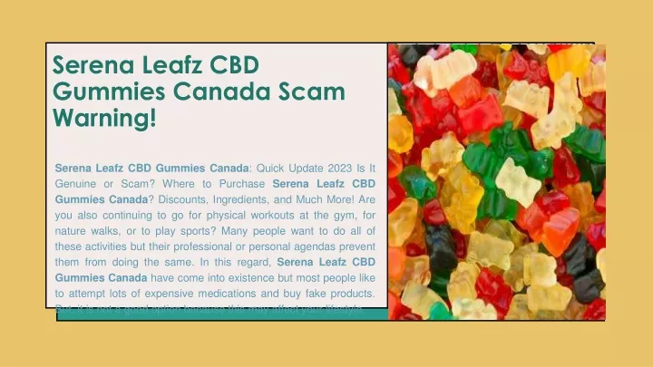 serena leafz cbd gummies canada scam warning