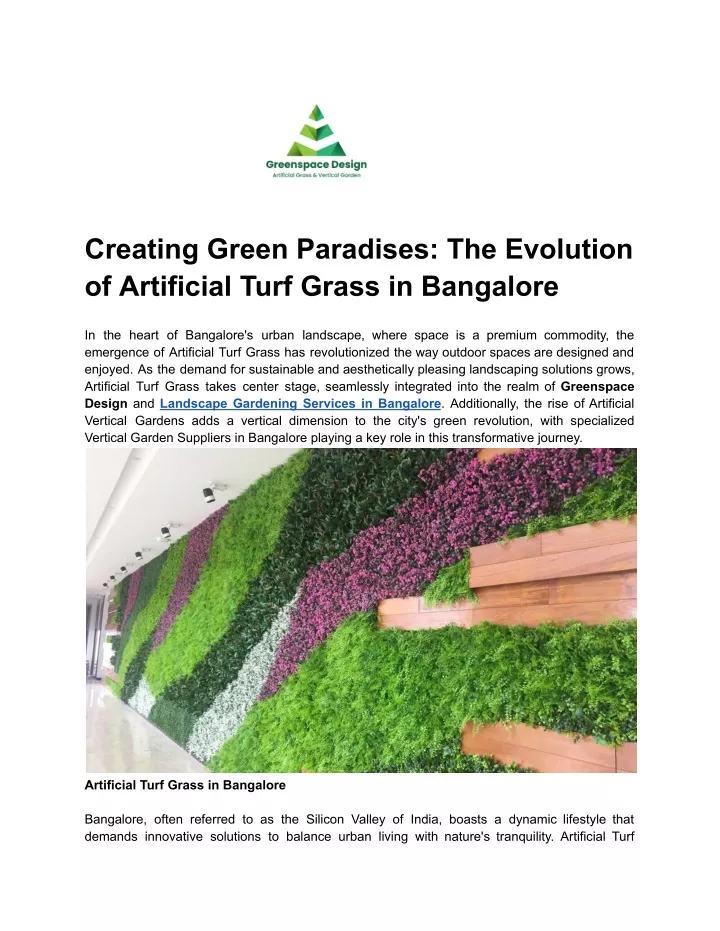 creating green paradises the evolution