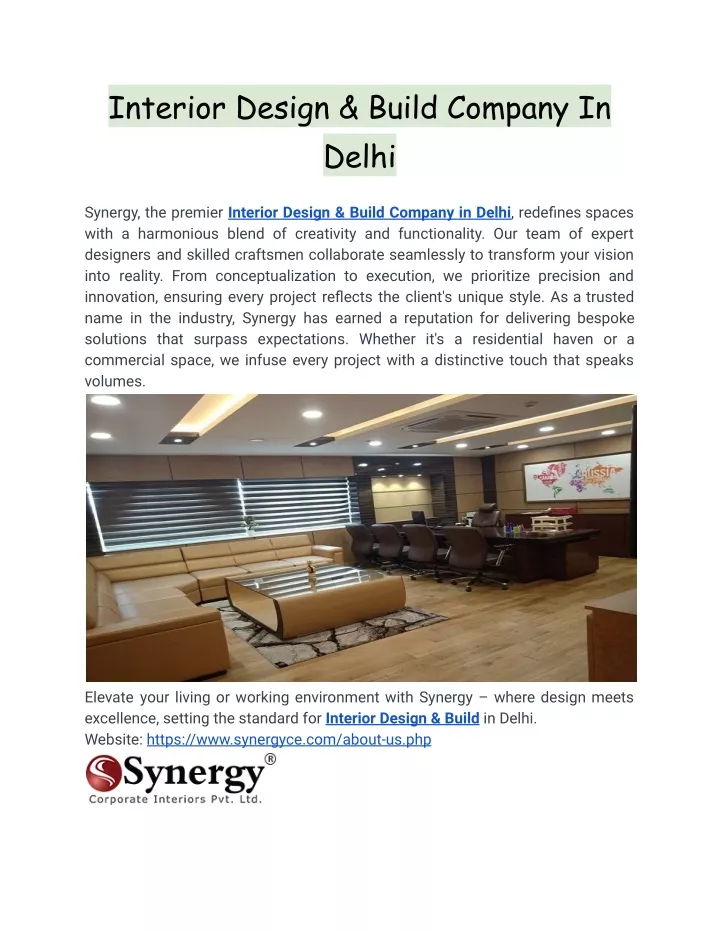 interior design build company in delhi