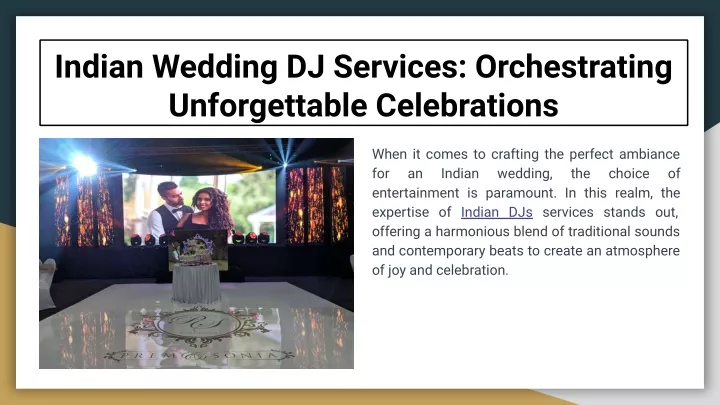 indian wedding dj services orchestrating