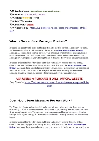 Nooro Knee Massager Reviews At Nooro Knee Massager Reviews