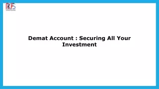 demat account securing all your investment