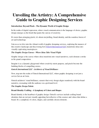 unveiling the artistry a comprehensive guide