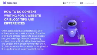 HOW TO DO CONTENT WRITING FOR A WEBSITE OR BLOG_ TIPS AND DIFFERENCES