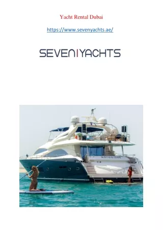 Private Yacht Charter Dubai Marina