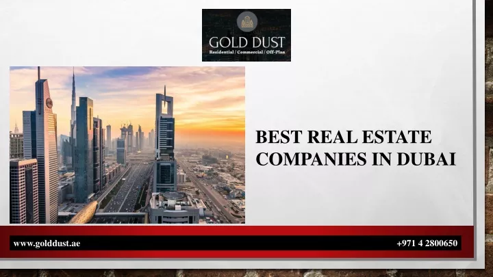 best real estate companies in dubai