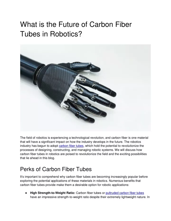what is the future of carbon fiber tubes