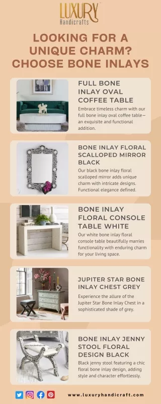 looking for a unique charm choose bone inlays