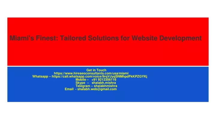 miami s finest tailored solutions for website development