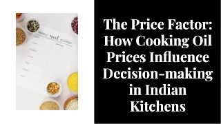 How Cooking Oil Prices Shape Choices in Indian Kitchens?