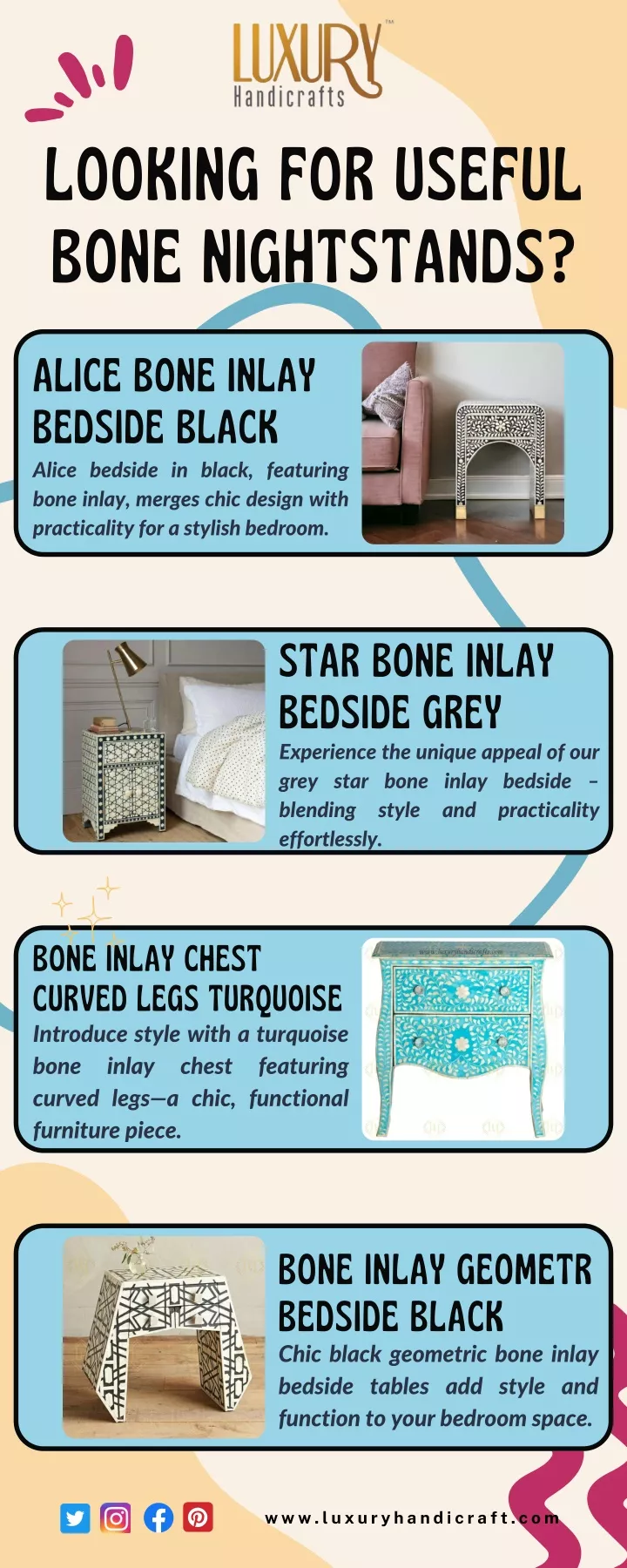 looking for useful bone nightstands