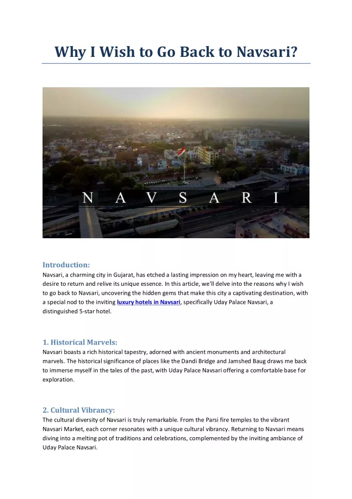 why i wish to go back to navsari