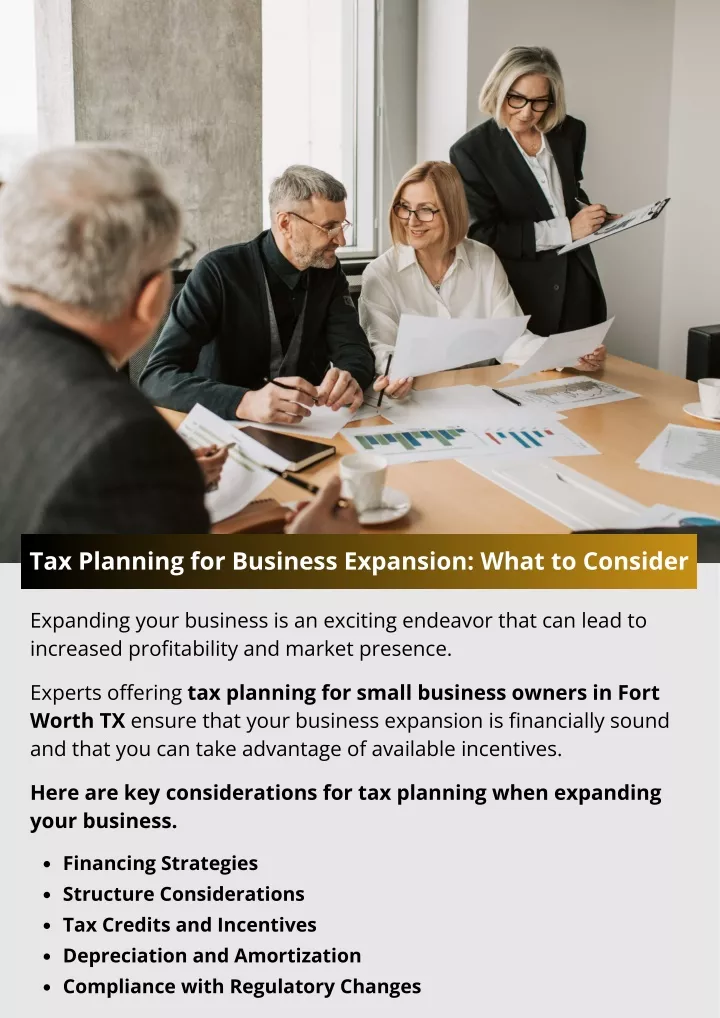 tax planning for business expansion what
