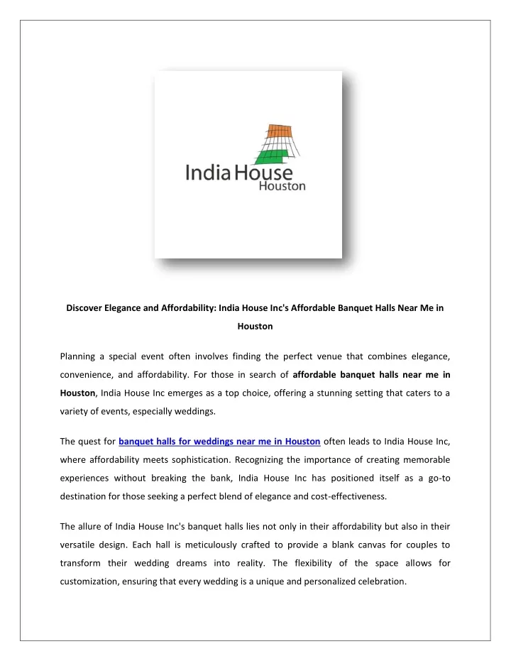 discover elegance and affordability india house