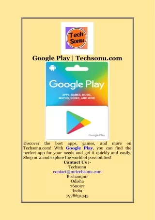 Google Play  Techsonu com