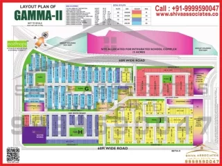 Gamma 2 Greater Noida HD Map Layout Plan of Gamma 2 | Shiva Associates