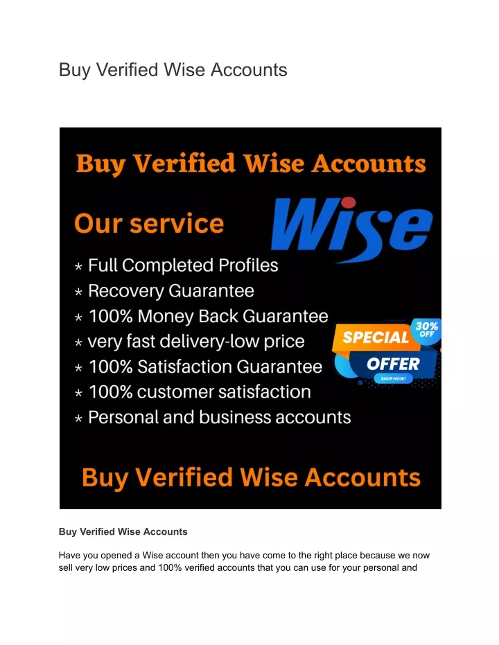 buy verified wise accounts