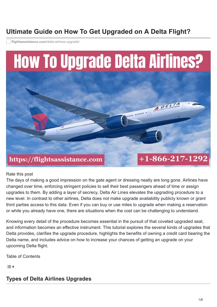 ultimate guide on how to get upgraded on a delta