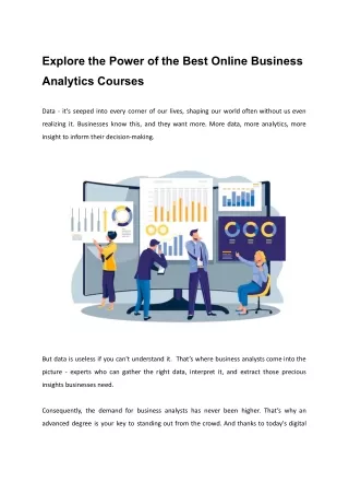 Explore the Power of the Best Online Business Analytics Courses