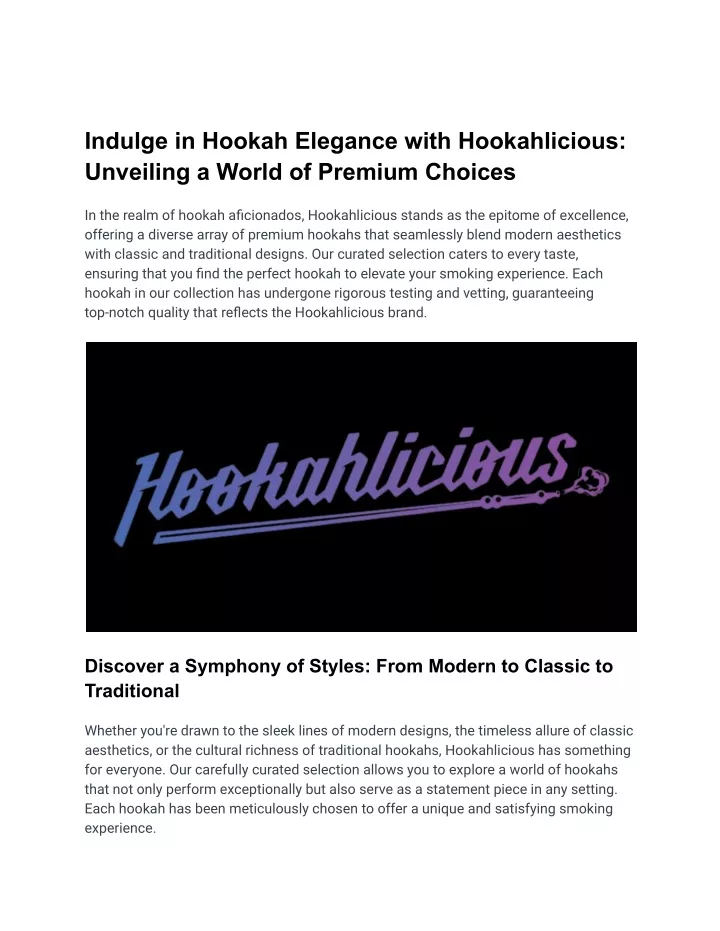 indulge in hookah elegance with hookahlicious