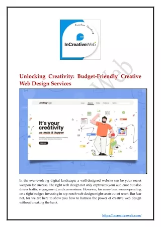 Unlocking Creativity Budget-Friendly Creative Web Design Services