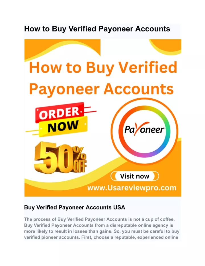 how to buy verified payoneer accounts