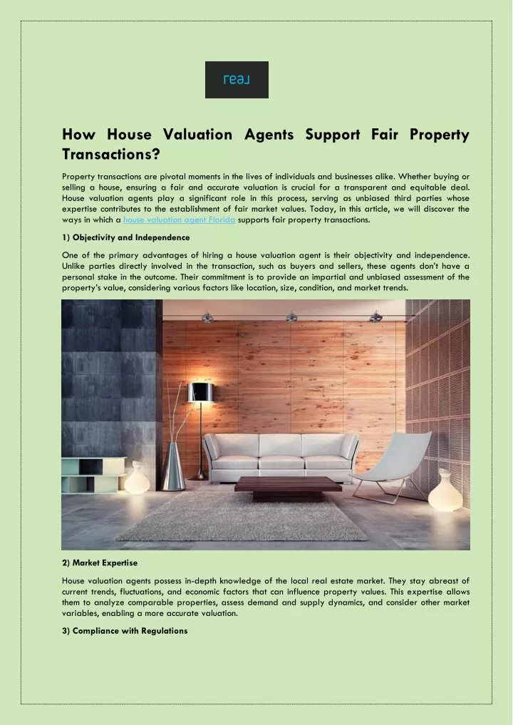 how house valuation agents support fair property