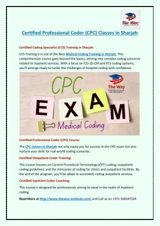 certified professional coder cpc classes