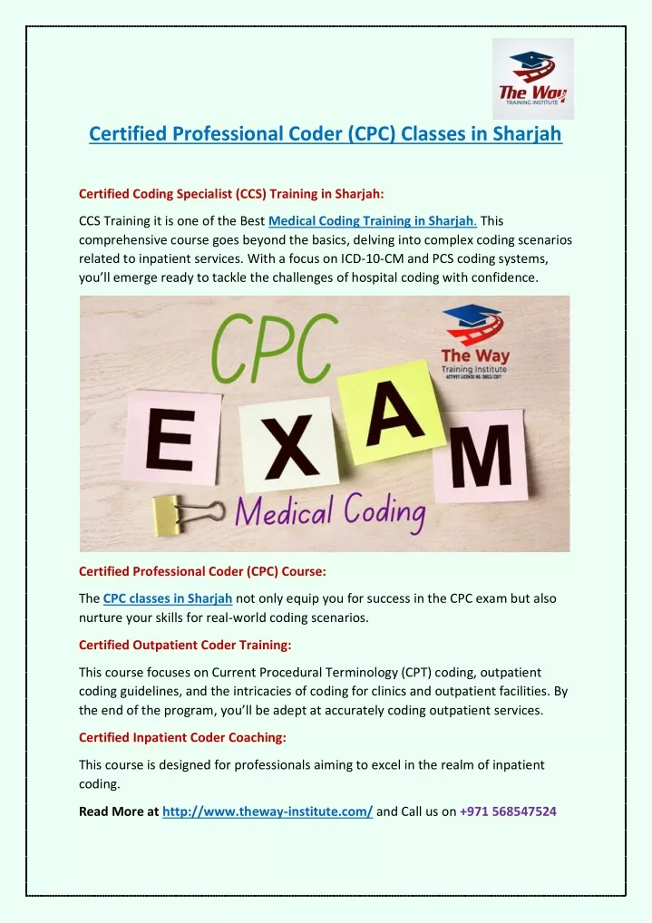 certified professional coder cpc classes