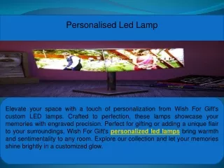 Personalised   Led  Lamp