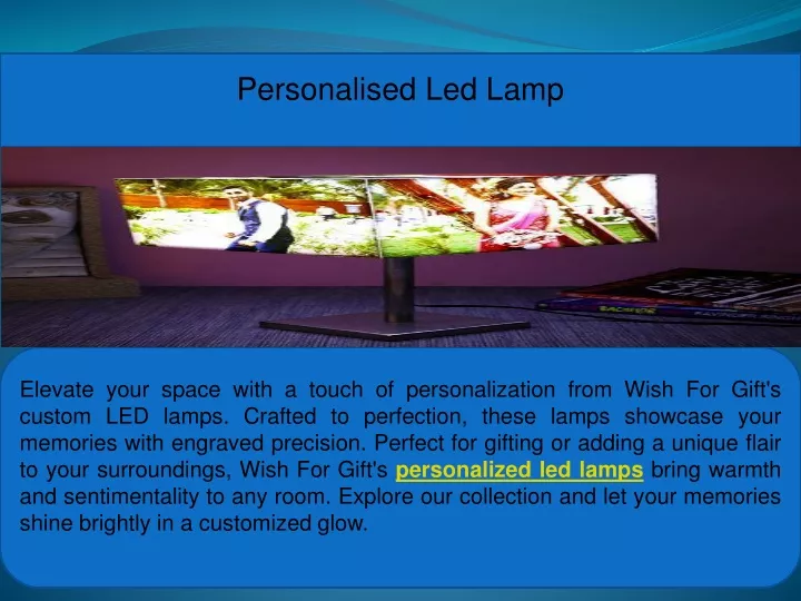 personalised led lamp