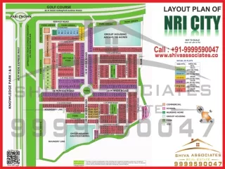 NRI CITY Greater Noida HD Map Layout Plan of NRI CITY | Shiva Associates