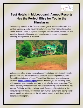 Hotels in Mcleodganj