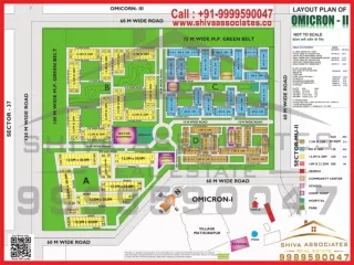 Omicron 2 Greater Noida HD Map Layout Plan of Omicron 2 | Shiva Associates