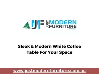 Sleek & Modern White Coffee Table For Your Space