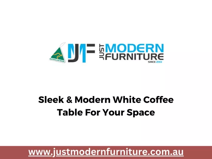 sleek modern white coffee table for your space