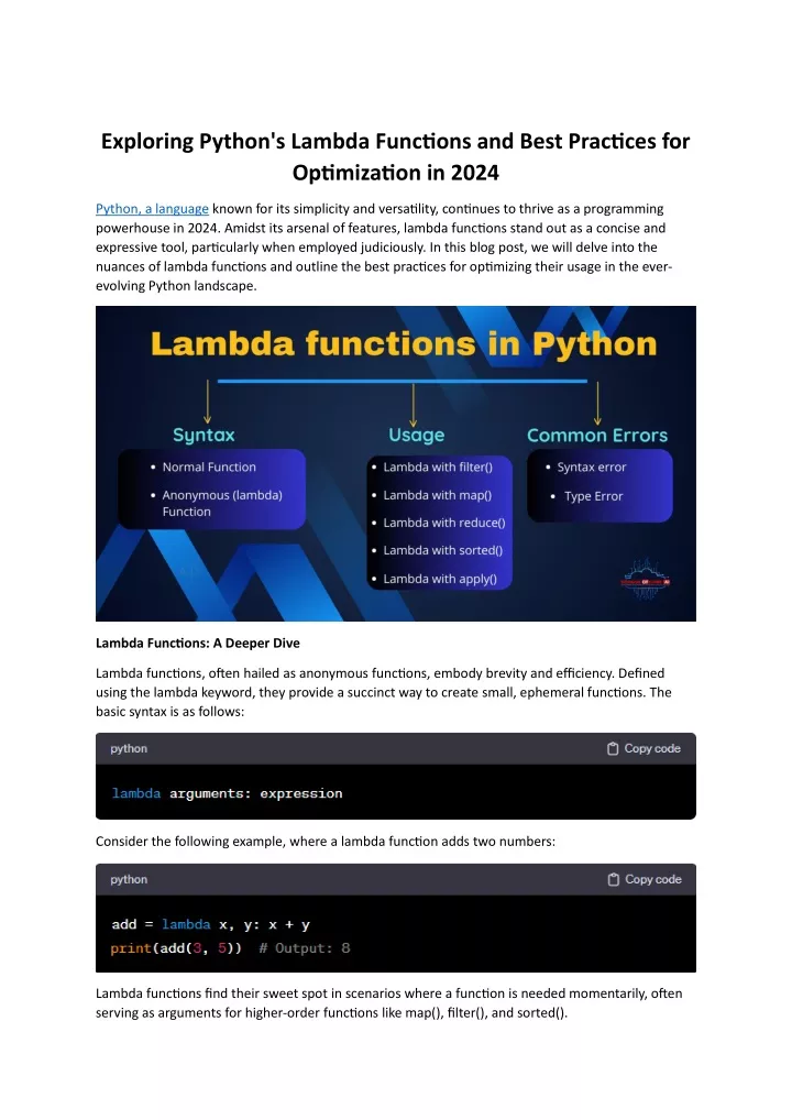 exploring python s lambda functions and best