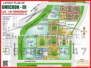 Omicron 3 Greater Noida HD Map Layout Plan of Omicron 3 | Shiva Associates
