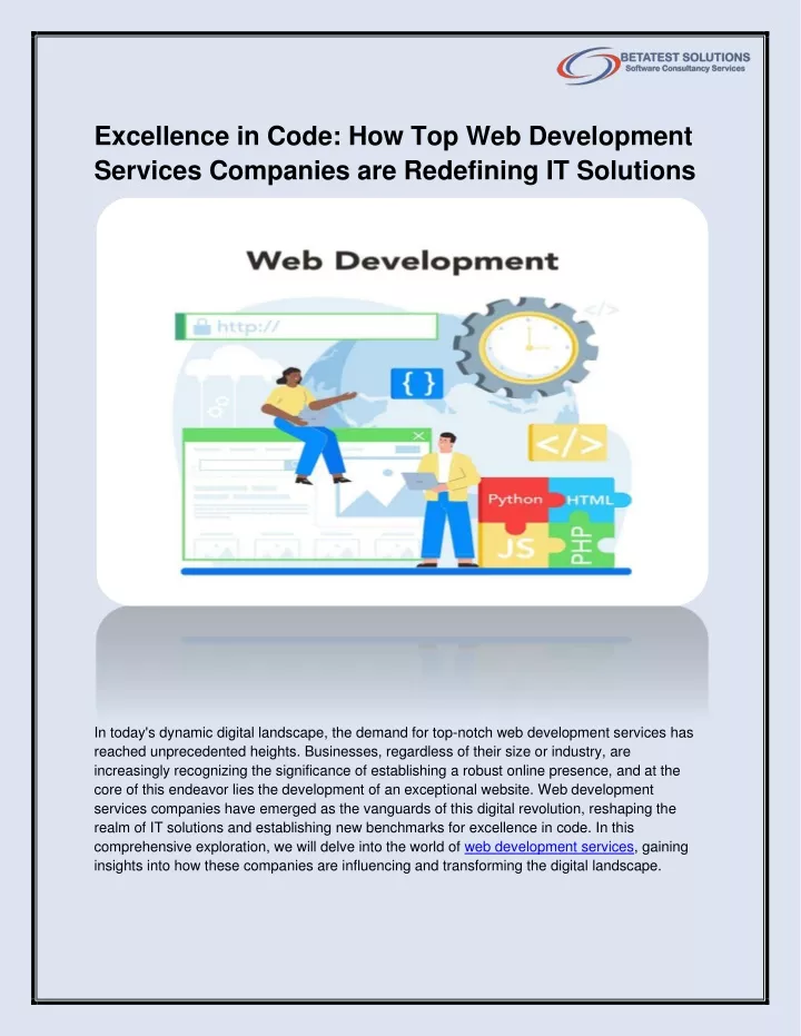 excellence in code how top web development