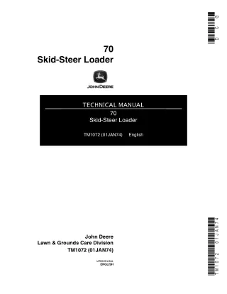 John Deere 70 Skid-Steer Loader Service Repair Manual