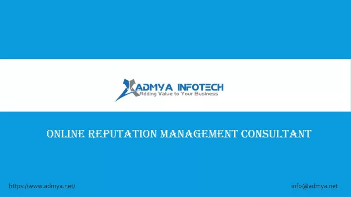 online reputation management consultant