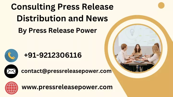 consulting press release distribution and news