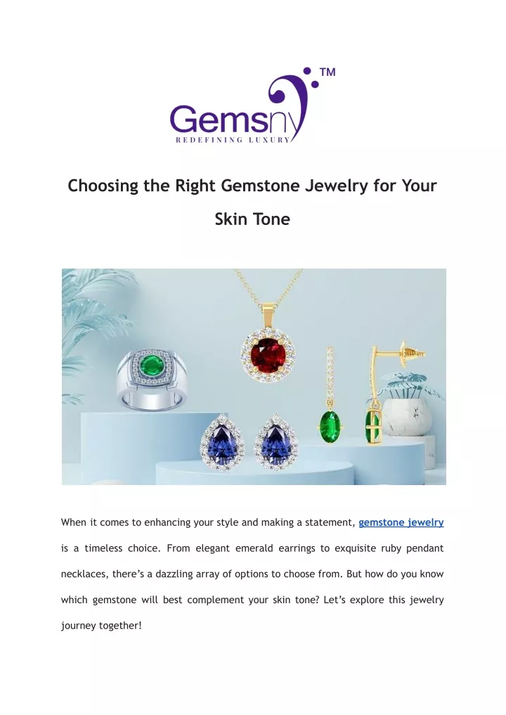 choosing the right gemstone jewelry for your