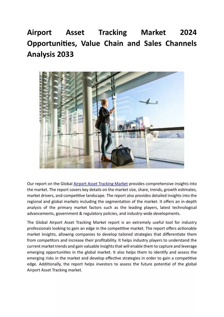 airport opportunities value chain and sales