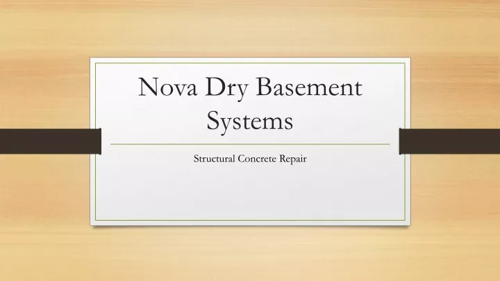 nova dry basement systems