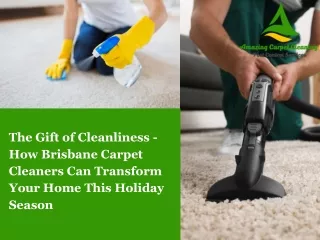 The Gift of Cleanliness - How Brisbane Carpet Cleaners Can Transform Your Home T